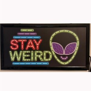 Colorful LED Neon Sign - Stay Weird